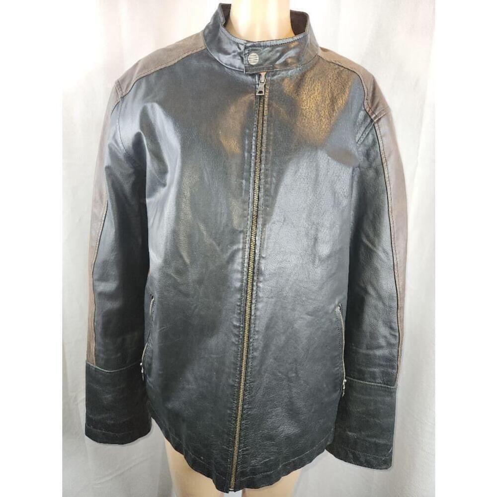 Danier | Motorcycle Jacket | Black/Brown | Mens | Size XL